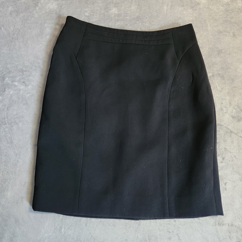Le-Colette Korean K-fashion Black Pencil Skirt 38 S Structured Minimalist LYNN